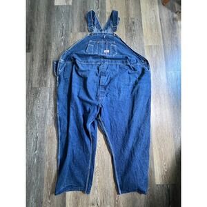 Round House Denim Overalls Mens 60x28 Blue Bib Workwear Carpenter Utility Pants‎